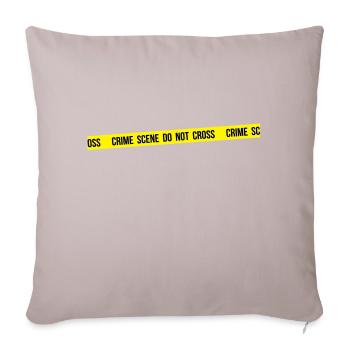 Crime scene do not cross - Sofa pillow with filling 45cm x 45cm - light taupe - Front