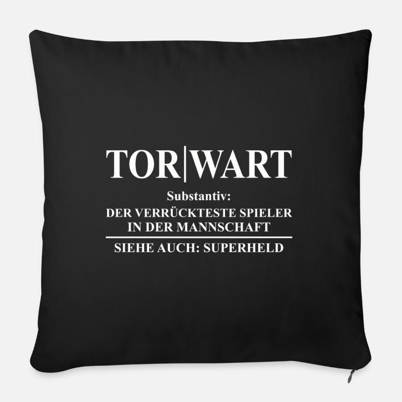 Torwart Evolution Torhüter Fußball Handball - Sofakissen mit Füllung 45 x 45 cm - Schwarz