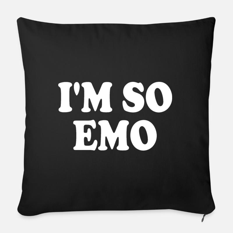 Im so emo - Sofa pillow with filling 45cm x 45cm - black