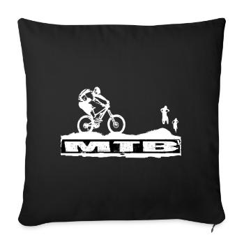 MTB Bike - Sofakissen mit Füllung 45 x 45 cm - Schwarz - Vorne
