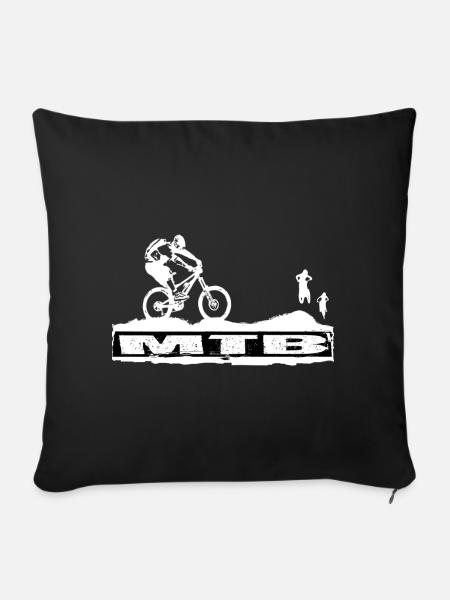 MTB Bike - Sofakissen mit Füllung 45 x 45 cm - Schwarz