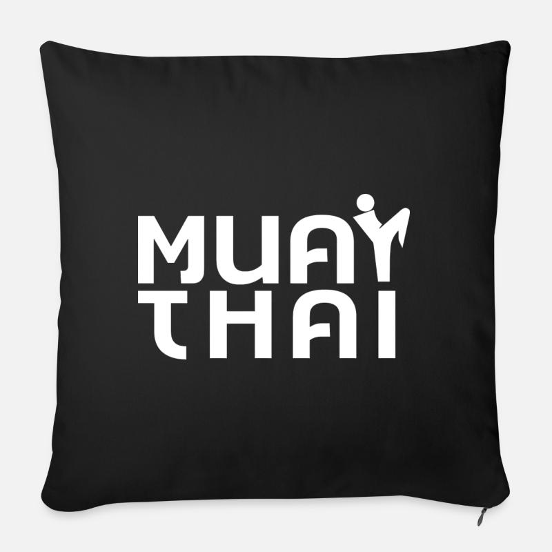 Muay Thai - Sofakissen mit Füllung 45 x 45 cm - Schwarz