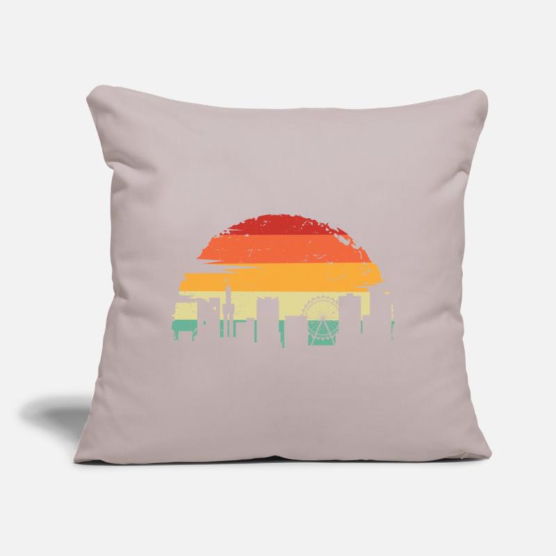 Sunset Skyline Gradient Sofa pillow with filling 45cm x 45cm