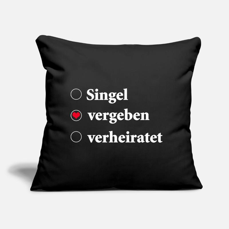Sélection du statut de la relation Célibataire - Pris Coussin et housse de 45 x 45 cm