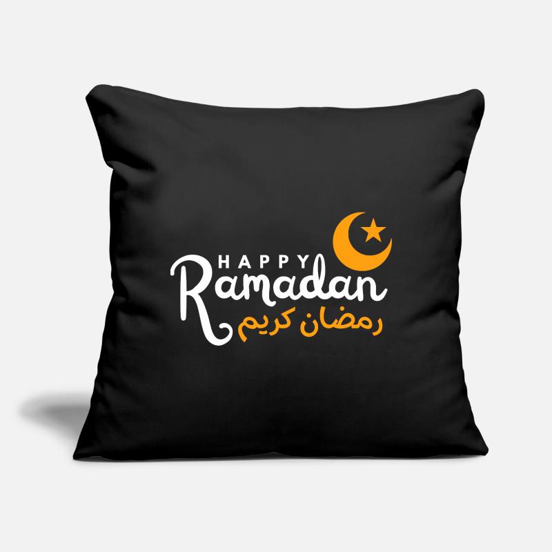 Ramadan Night Crescent Script Sofa pillow with filling 45cm x 45cm