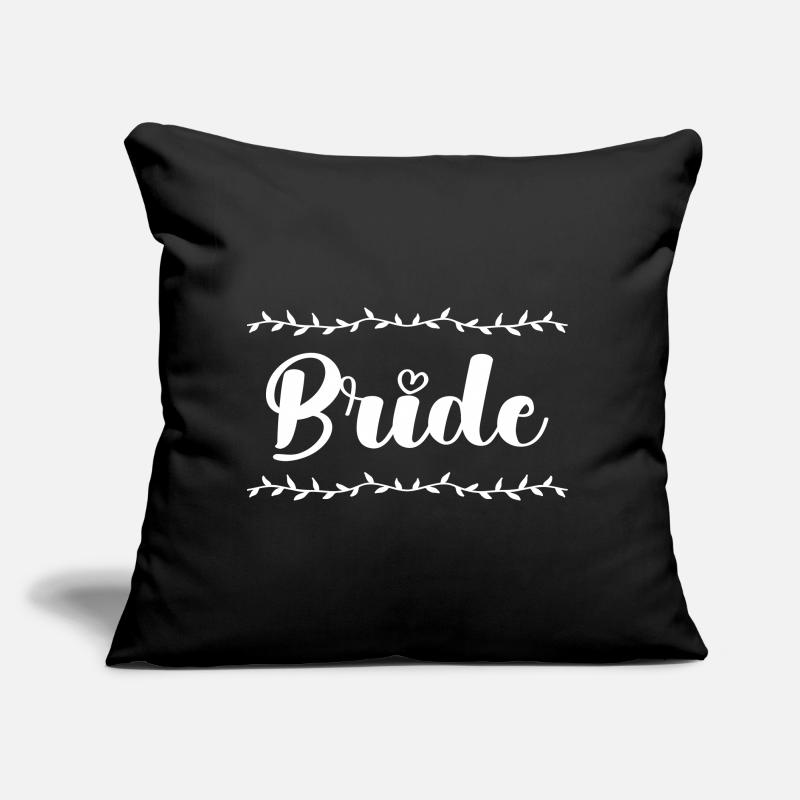 Bridal Script Wedding Look Sofa pillow with filling 45cm x 45cm