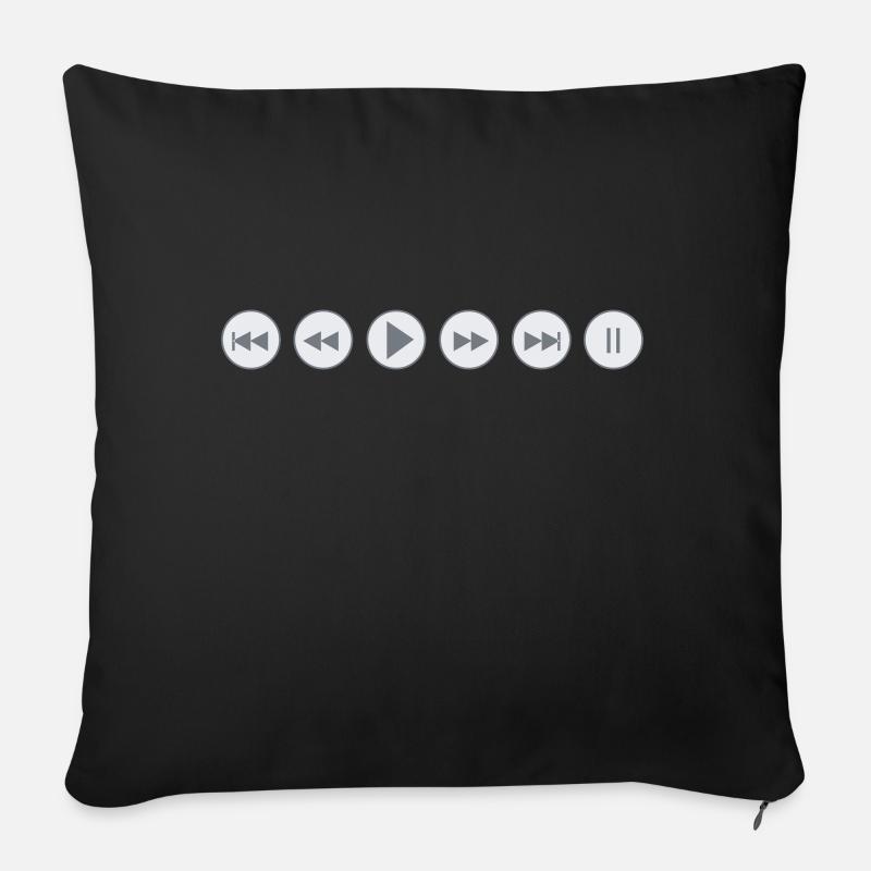Listen - Sofa pillow with filling 45cm x 45cm - black
