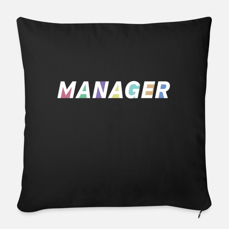 The manager - Sofa pillow with filling 45cm x 45cm - black