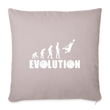 EVOLUTION BASKET Geschenk Basketball - Sofakissen mit Füllung 45 x 45 cm - helles Taupe - Vorne