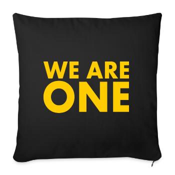 We are one - Coussin et housse de 45 x 45 cm - noir - Devant
