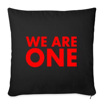 We are one - Coussin et housse de 45 x 45 cm - noir - Devant