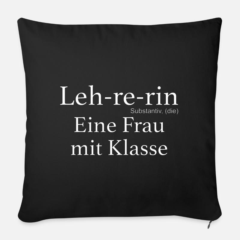 Lehrerin - Sofakissen mit Füllung 45 x 45 cm - Schwarz
