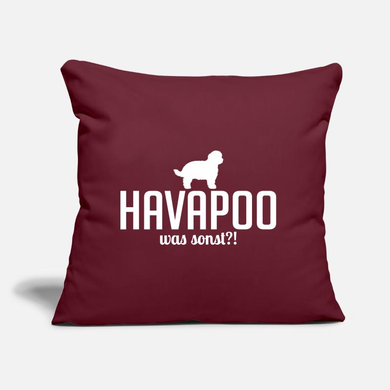 Havapoo was sonst Hundespruch Hunde Wilsigns Sofakissen mit Füllung 45 x 45 cm