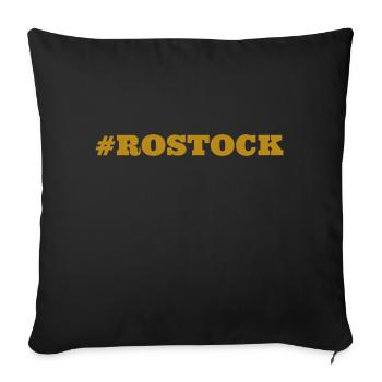 #Rostock East Germany - Sofa pillow with filling 45cm x 45cm - black - Front