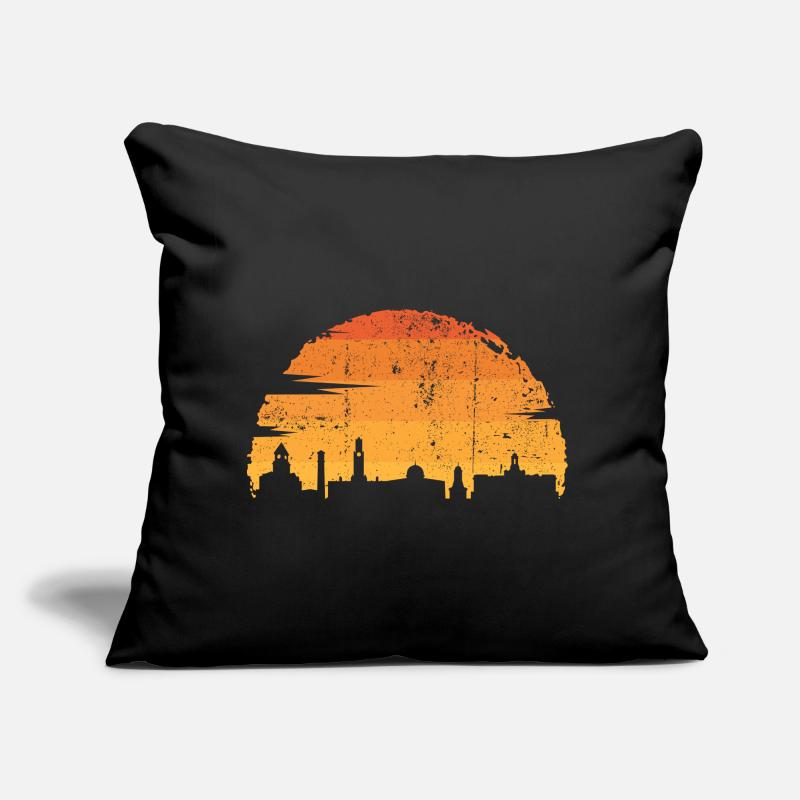 Sunset Skyline Silhouette Sofa pillow with filling 45cm x 45cm