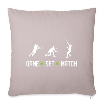Tennis - Game Set Match - Sofa pillow with filling 45cm x 45cm - light taupe - Front