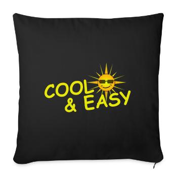 COOL & EASY - Sofakissen mit Füllung 45 x 45 cm - Schwarz - Vorne