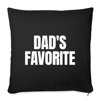 Favorite Daddy's Favorite I'm Daddy's Favorite - Sofa pillow with filling 45cm x 45cm - black - Front