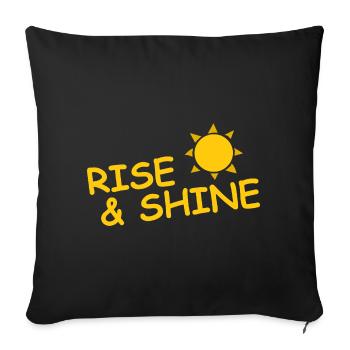 RISE AND SHINE - Sofakissen mit Füllung 45 x 45 cm - Schwarz - Vorne