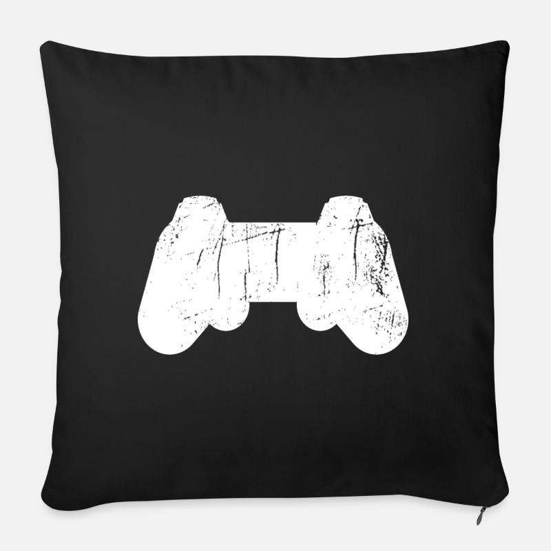 Controller Vintage White - Sofakissen mit Füllung 45 x 45 cm - Schwarz