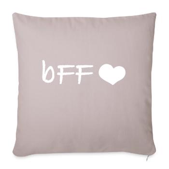 Beste Freunde - Sofakissen mit Füllung 45 x 45 cm - helles Taupe - Vorne