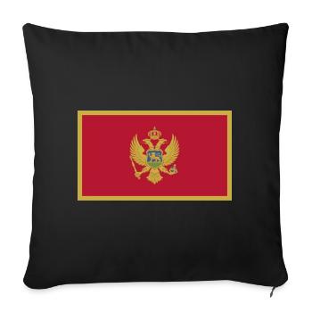 Montenegro Flag - Sofa pillow with filling 45cm x 45cm - black - Front