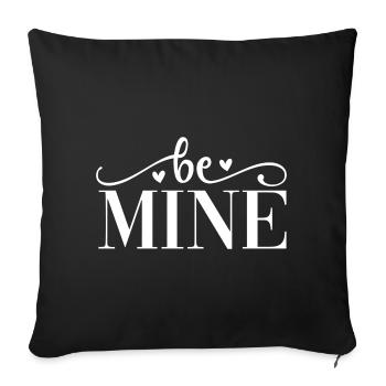 Be Mine Heart - Sofa pillow with filling 45cm x 45cm - black - Front