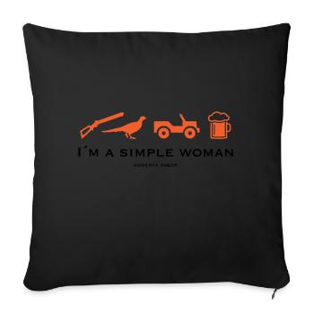 Simple Woman Beer - Sofakissen mit Füllung 45 x 45 cm - Schwarz - Vorne