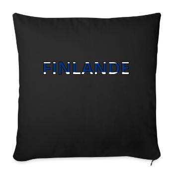 Flag of Finland - Sofa pillow with filling 45cm x 45cm - black - Front