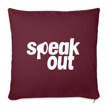 Speak out - Sofakissen mit Füllung 45 x 45 cm - Burgunderrot - Vorne