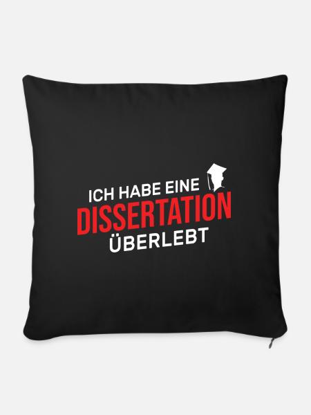 Doktortitel - Sofakissen mit Füllung 45 x 45 cm - Schwarz