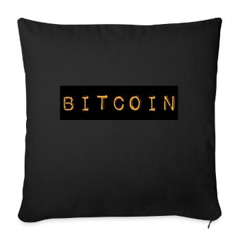 Bitcoin - Sofa pillow with filling 45cm x 45cm - black - Front