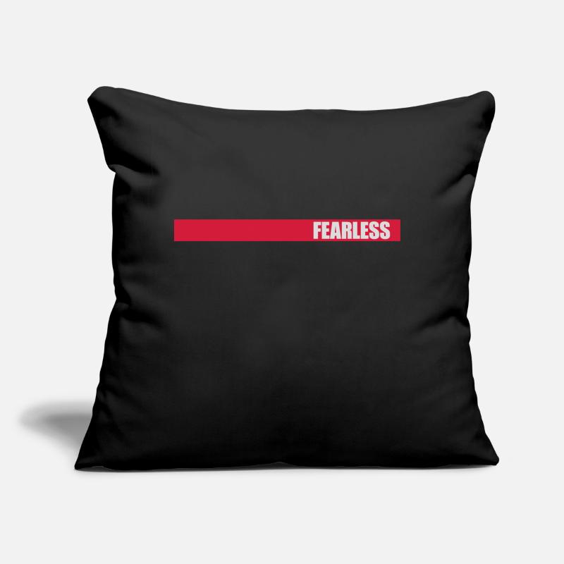 Conception de citation de texte intrépide Coussin et housse de 45 x 45 cm