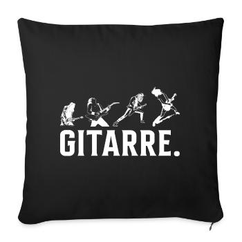 Gitarre - Sofakissen mit Füllung 45 x 45 cm - Schwarz - Vorne