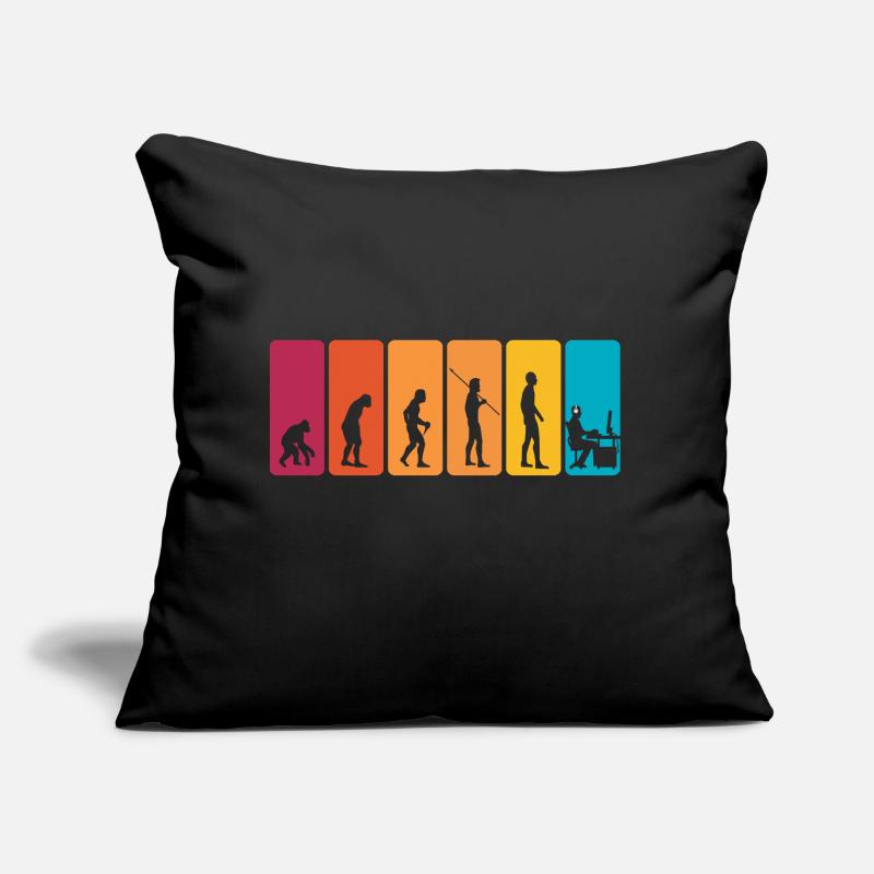 Gamer Evolution Awesome Vintage Evolution Of Man Coussin et housse de 45 x 45 cm