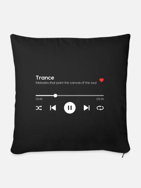 Trance - Sofakissen mit Füllung 45 x 45 cm - Schwarz