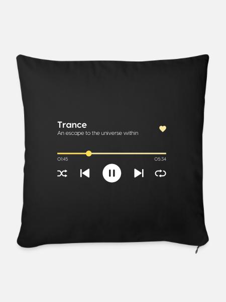 Trance - Sofakissen mit Füllung 45 x 45 cm - Schwarz
