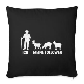 Ziegen Ziegenbock Landwirt Ziege - Sofakissen mit Füllung 45 x 45 cm - Schwarz - Vorne