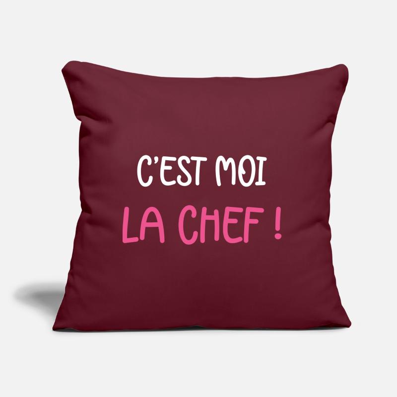 C'est moi la chef Coussin et housse de 45 x 45 cm