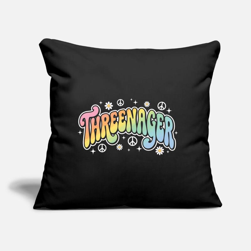 Threenager 3e anniversaire 3 ans Filles Coussin et housse de 45 x 45 cm