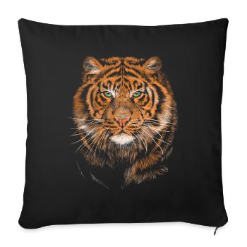Tiger - Sofa pillow with filling 45cm x 45cm - black - Front