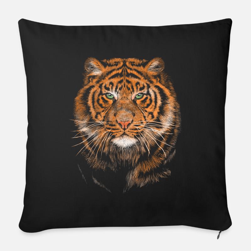Tiger - Sofakissen mit Füllung 45 x 45 cm - Schwarz