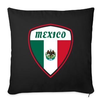 Mexico Coat of Arms Flag Central America Gift - Sofa pillow with filling 45cm x 45cm - black - Front