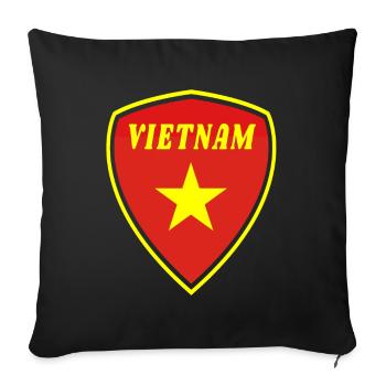 Vietnam Armoiries cadeau Hanoi Asie du Sud-Est Asie - Coussin et housse de 45 x 45 cm - noir - Devant