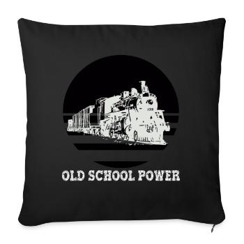 train - Sofa pillow with filling 45cm x 45cm - black - Front