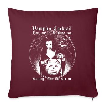 Vampir-Cocktail - Sofakissen mit Füllung 45 x 45 cm - Burgunderrot - Vorne