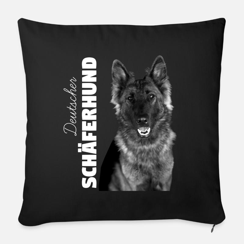 Deutscher Schäferhund - Sofakissen mit Füllung 45 x 45 cm - Schwarz