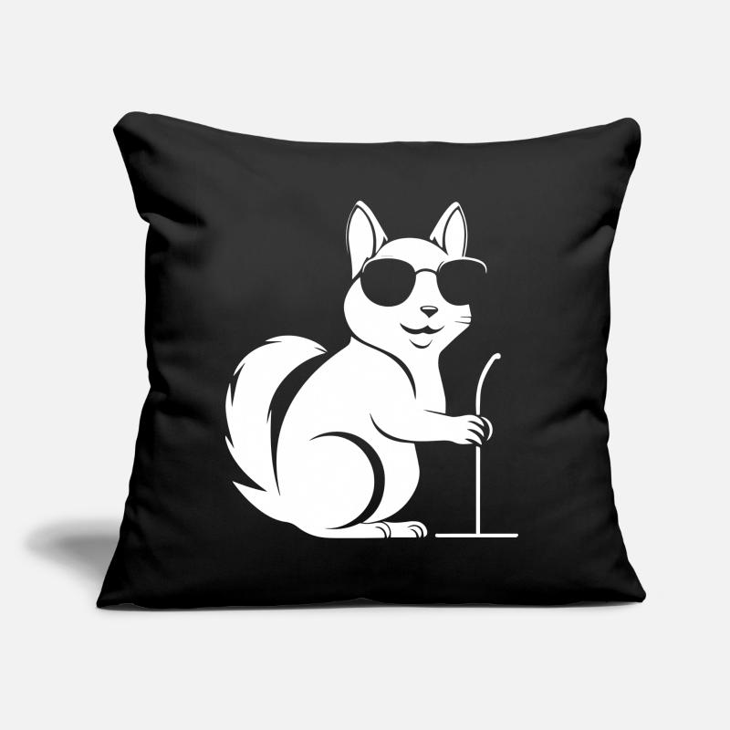 Funny Squirrel Wearing Sunglasses Squirrels Sofa pillow with filling 45cm x 45cm