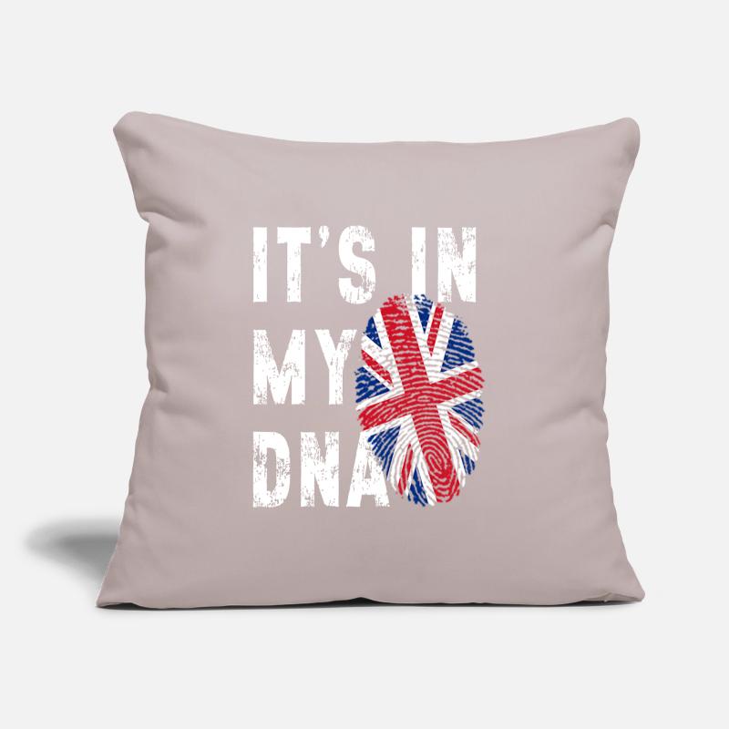 C’EST DANS MON ADN Drapeau britannique Angleterre Royaume-Uni Grande-Bretagne Coussin et housse de 45 x 45 cm