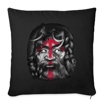 Tyr Rune - Sofa pillow with filling 45cm x 45cm - black - Front